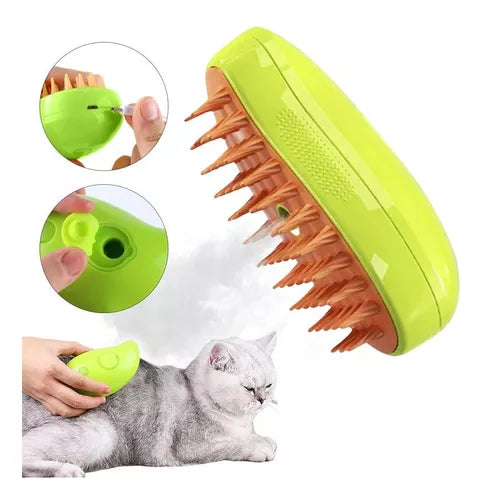¡Revoluciona el cuidado de tu mascota con el Cepillo de Vapor 3 en 1!